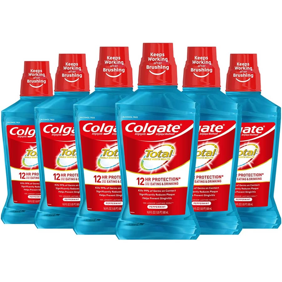Colgate Total Pro-Shield Alcohol Free Mouthwash 6-Pack for $24