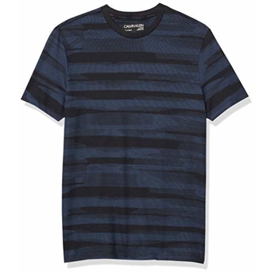 Calvin Klein Men's Short Sleeve Crew Neck Liquid Jersey T-Shirt with Uv Protection, Sky Captain for $13 Calvin Klein Men's Short Sleeve Crew Neck Liquid Jersey T-Shirt with Uv Protection, Sky Captain for $13