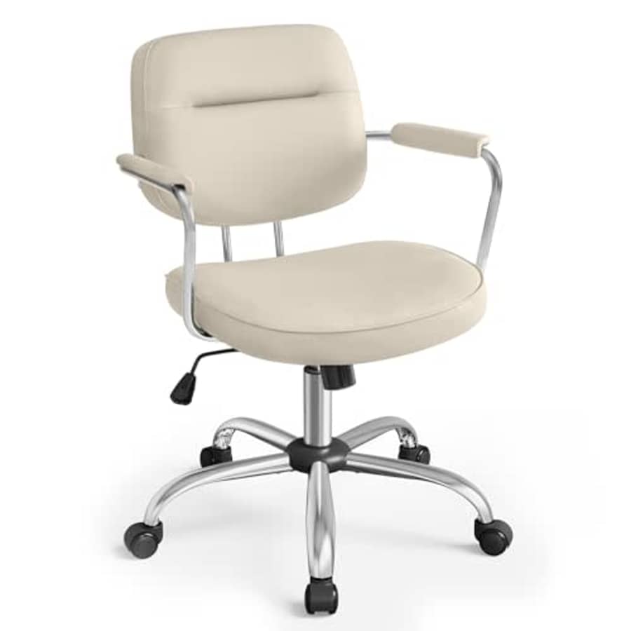 VASAGLE Office Chair, Desk Chair, Vanity Chair with Back, Individual Armrest Structure, Synthetic for $60 VASAGLE Office Chair, Desk Chair, Vanity Chair with Back, Individual Armrest Structure, Synthetic for $60