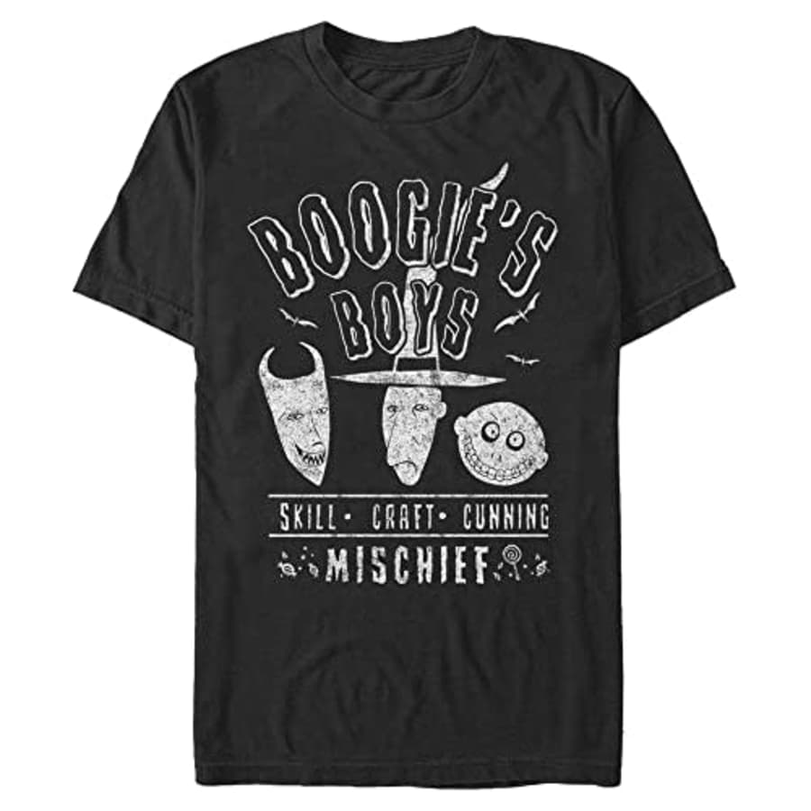 Disney Big & The Nightmare Before Christmas Boogies Boys Men's Tops Short Sleeve Tee Shirt, Black, for $25
