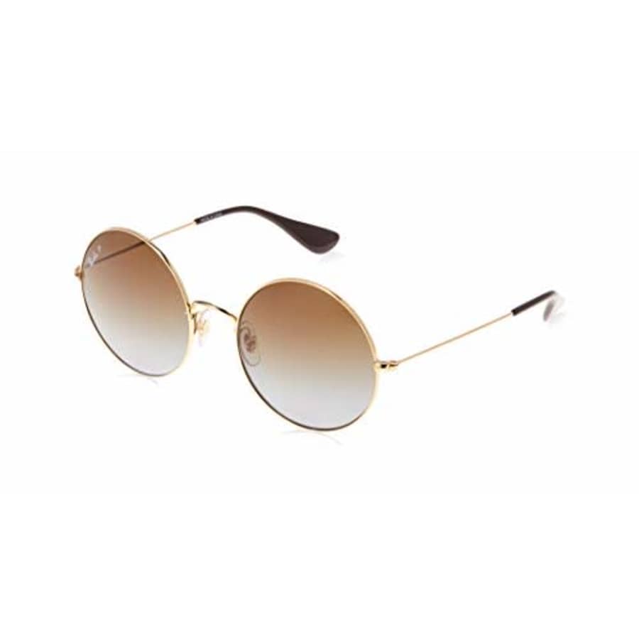 Ray-Ban RB3592 Ja-Jo Round Sunglasses, Gold/Polarized Brown Gradient, 55 mm for $112