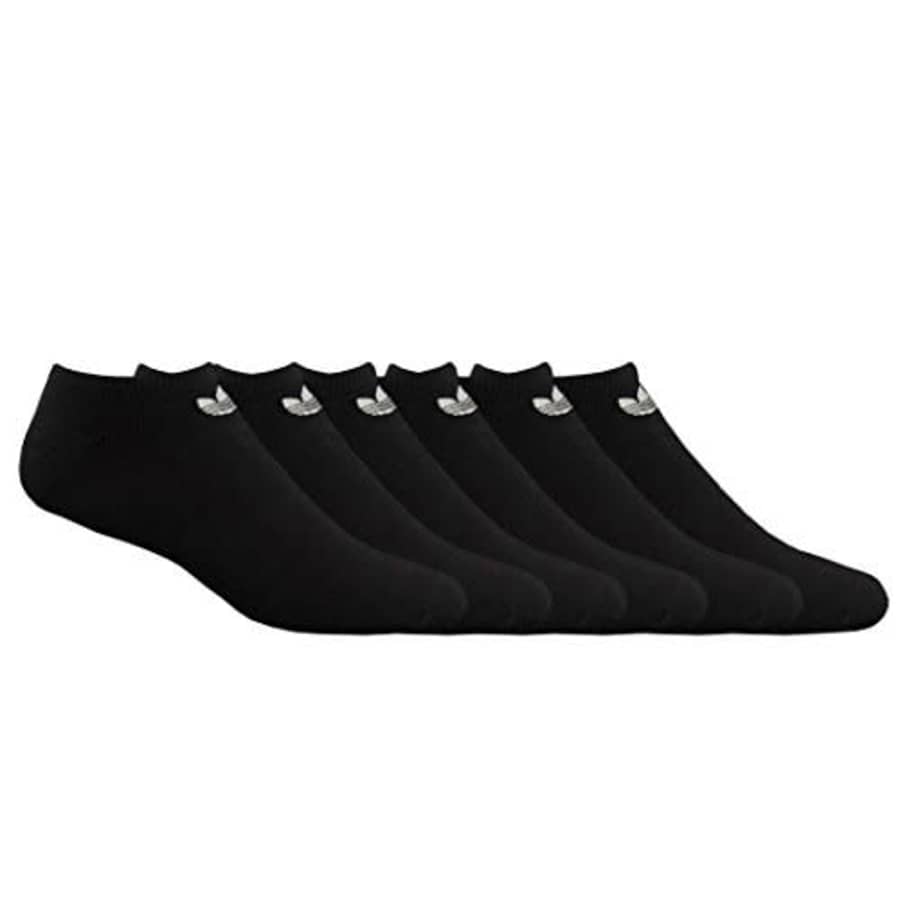 Adidas Originals Women's No Show Socks (Pack of 6) (Black/5145314A, 5-10) for $25 Adidas Originals Women's No Show Socks (Pack of 6) (Black/5145314A, 5-10) for $25