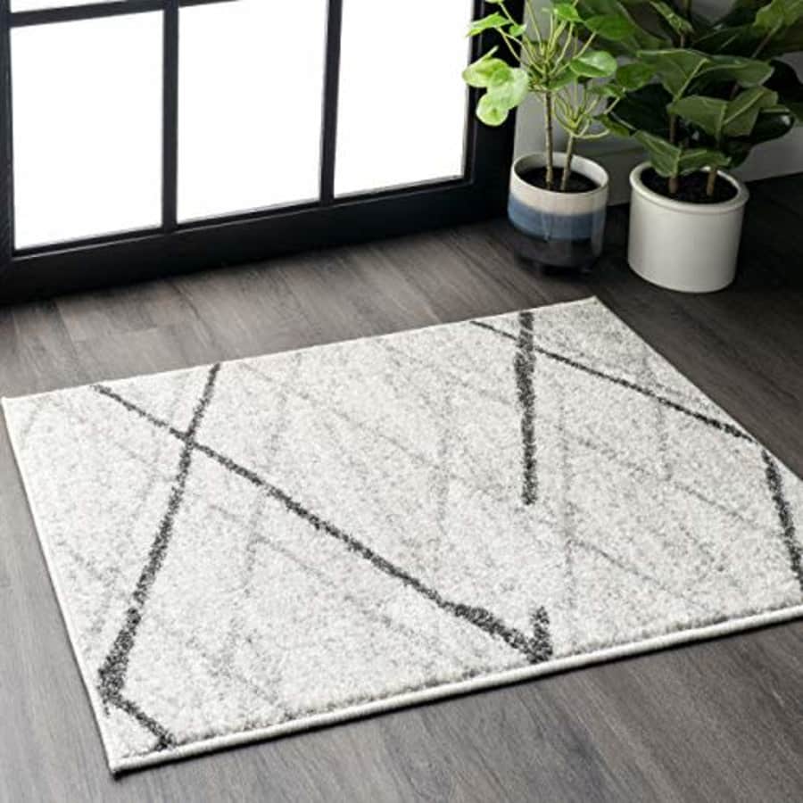 nuLOOM Thigpen Contemporary Area Rug, 3' x 5', Grey for $55 nuLOOM Thigpen Contemporary Area Rug, 3' x 5', Grey for $55