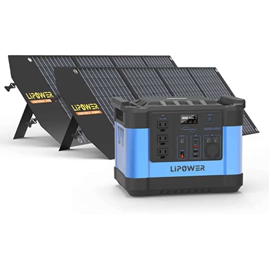 Lipower Portable Power Station w/ Solar Panels for $1,699
