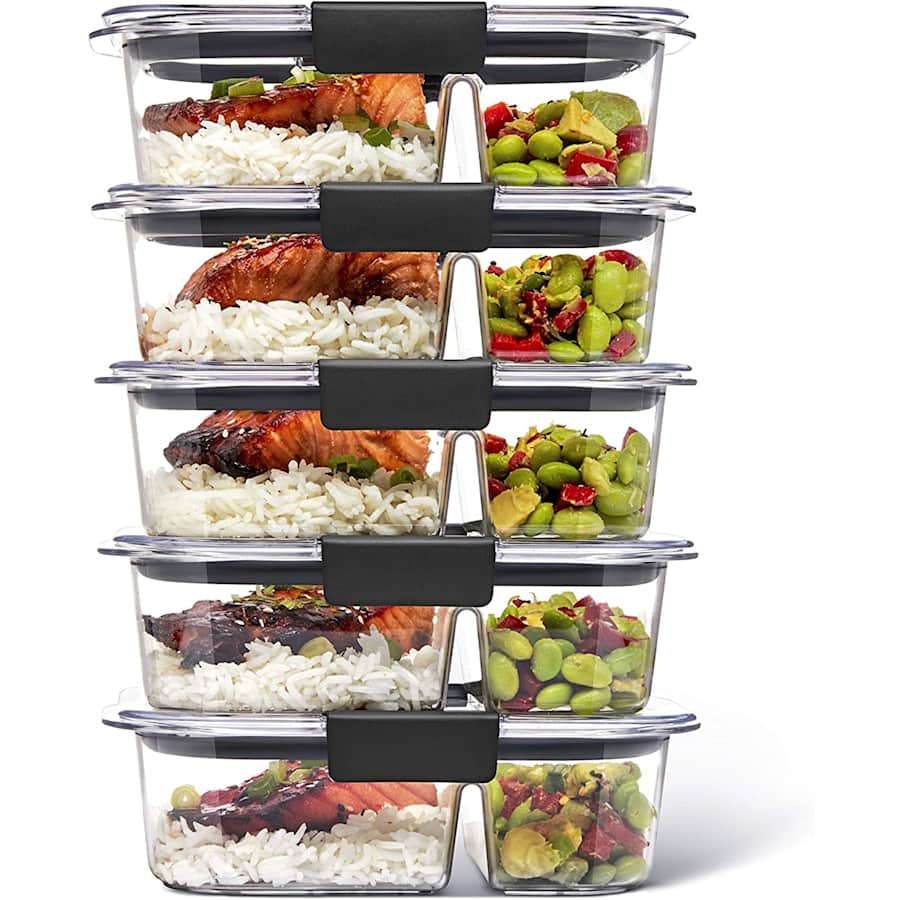 Rubbermaid Brilliance 2.85-Cup Meal Prep Container 5-Pack for $30