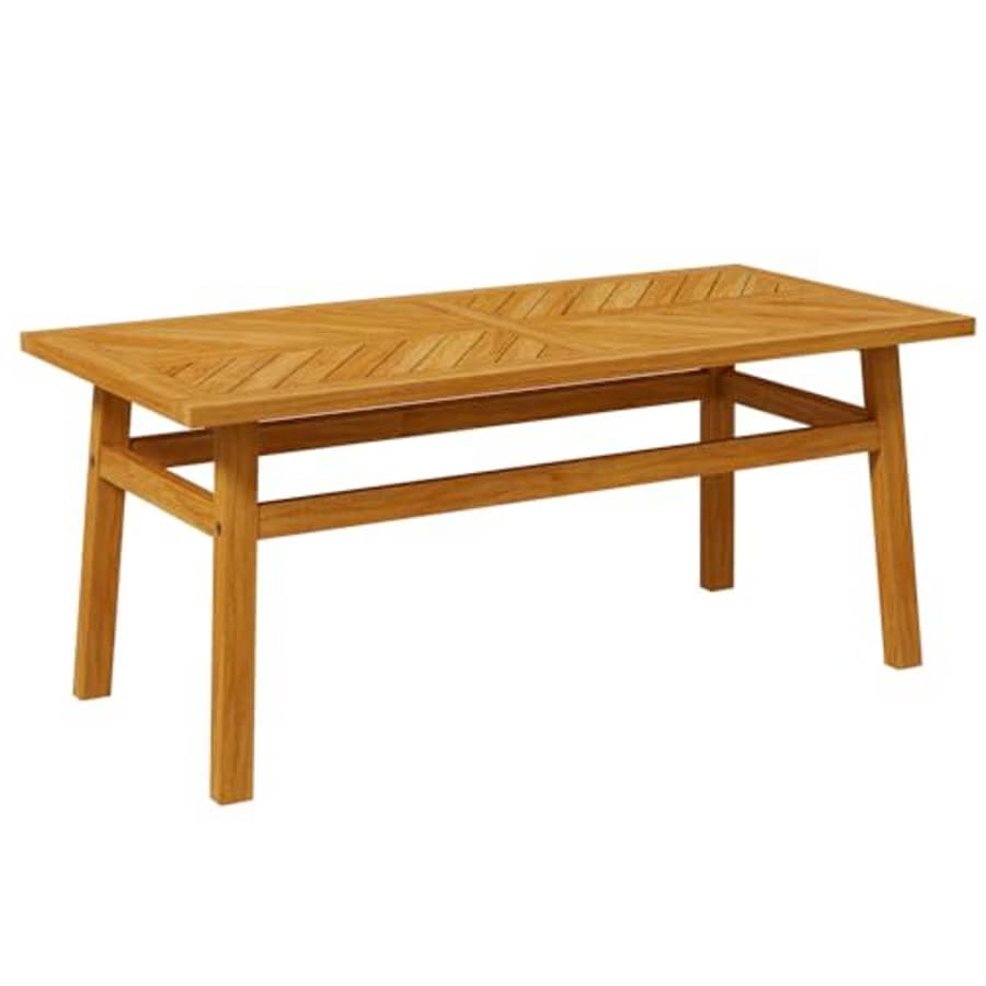 Outsunny Outdoor Coffee Table, Rustic Acacia Wood Patio Table for Garden, Backyard, Balcony, Deck, for $109 Outsunny Outdoor Coffee Table, Rustic Acacia Wood Patio Table for Garden, Backyard, Balcony, Deck, for $109