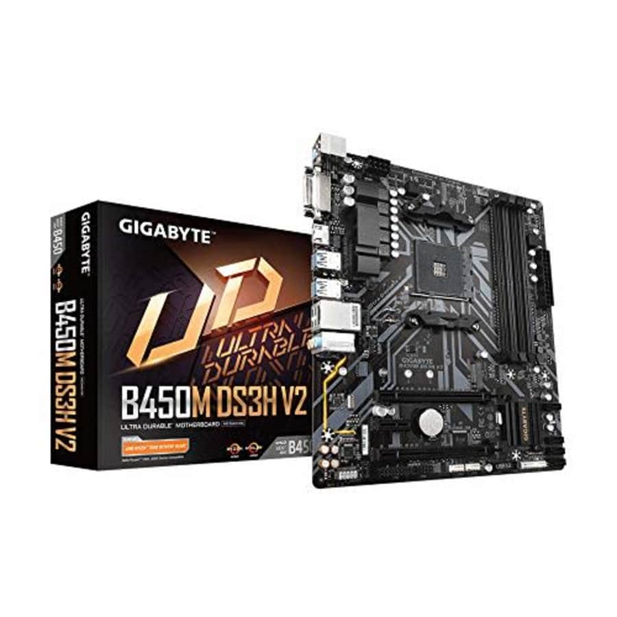 Gigabyte B450M DS3H V2 AMD AM4 Socket B450 Motherboard for $124