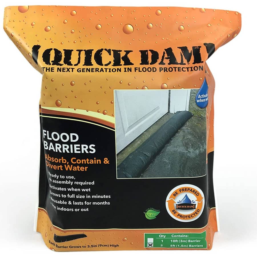 Quick Dam 5-Foot Barrier Flood Dam Bag 2-Pack for $30