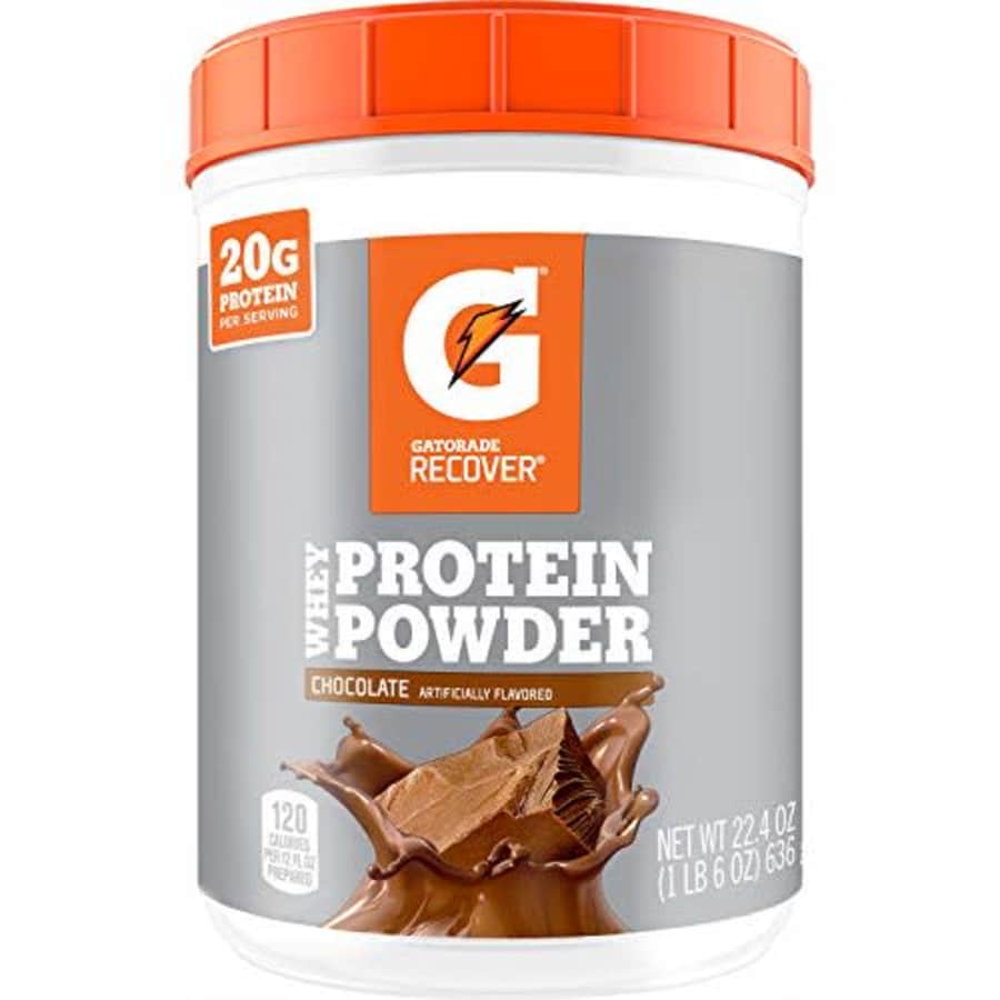 Gatorade Whey Protein Powder, Chocolate, 22.4 Ounce (20 servings per canister, 20 grams of protein for $20