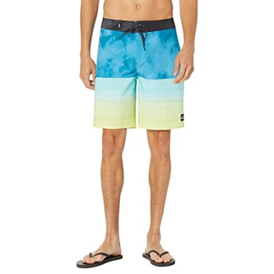 Quiksilver Men's Standard Surfsilk Five 0 19 Boardshort Swim Trunk Bathing Suit, Seaport, 34 for $45