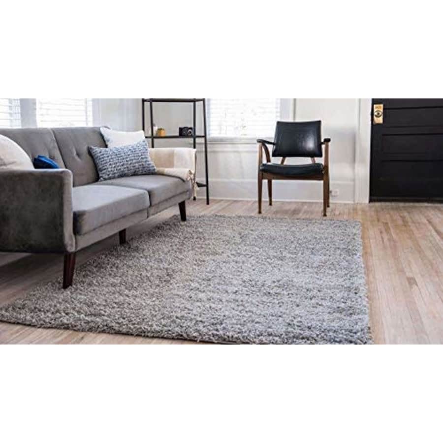 Unique Loom Solo Solid Shag Collection Modern Plush Cloud Gray Area Rug (2' 2 x 3' 0) for $15 Unique Loom Solo Solid Shag Collection Modern Plush Cloud Gray Area Rug (2' 2 x 3' 0) for $15