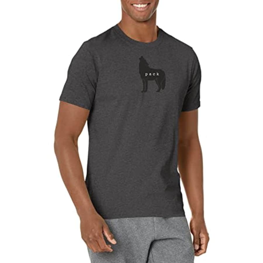prAna Men's Standard Journeyman T-Shirt, Charcoal Heather Wolf, Medium for $11