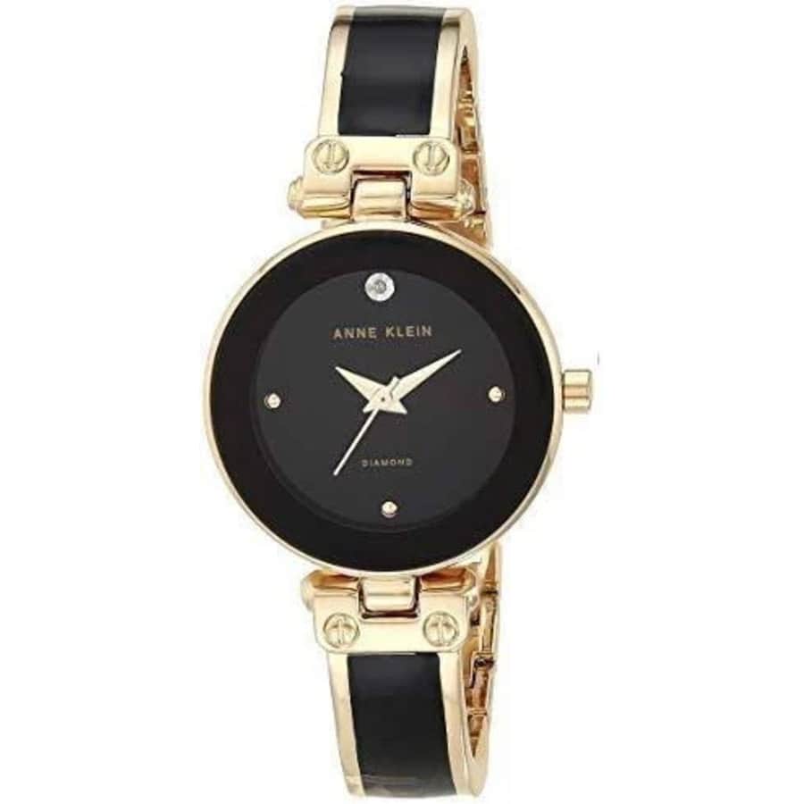 Anne Klein Women's Genuine Diamond Dial Bangle Watch for $24