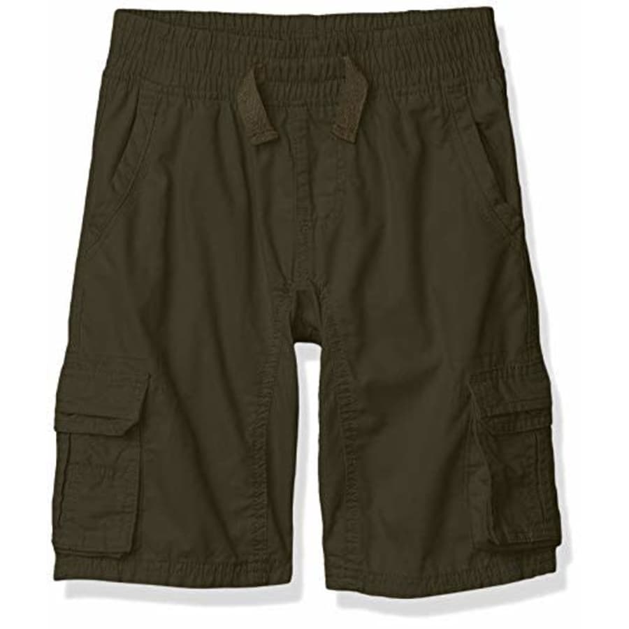 Southpole - Kids Boys' Little Belted Mini Canvas Cargo Shorts in, Olive Elastic, Large for $20