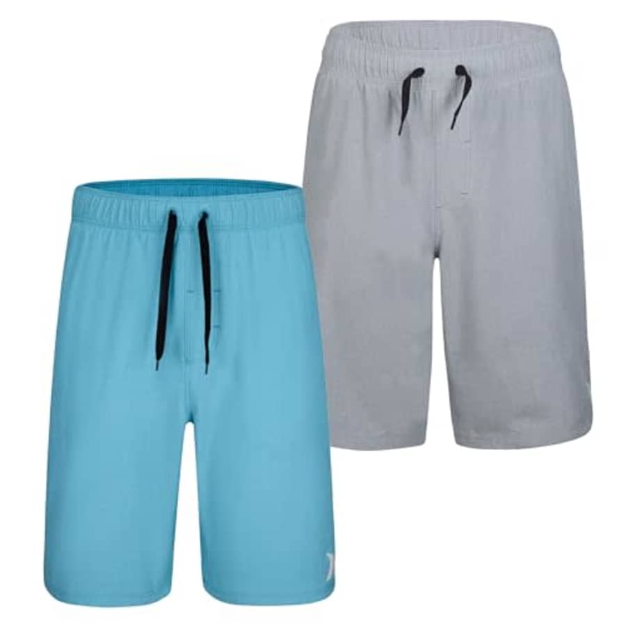 Hurley Boys' H20-Dri Pull On Shorts, Wolf Grey/Psychic Blue for $21