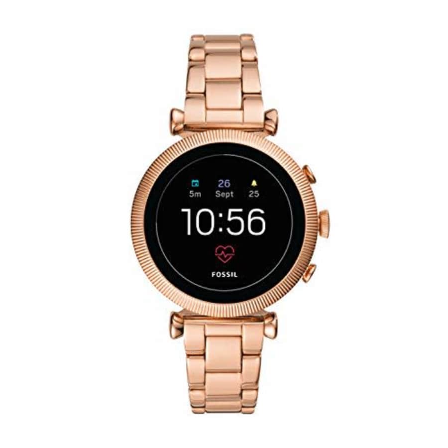 Fossil Women's Gen 4 Sloane HR Heart Rate Stainless Steel Touchscreen Smartwatch, Color: Rose Gold for $250
