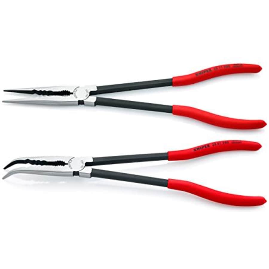 KNIPEX Tools - 2 Piece Extra Long Needle Nose Pliers Set With Keeper Pouch (28 71 280, 28 81 280 for $71 KNIPEX Tools - 2 Piece Extra Long Needle Nose Pliers Set With Keeper Pouch (28 71 280, 28 81 280 for $71