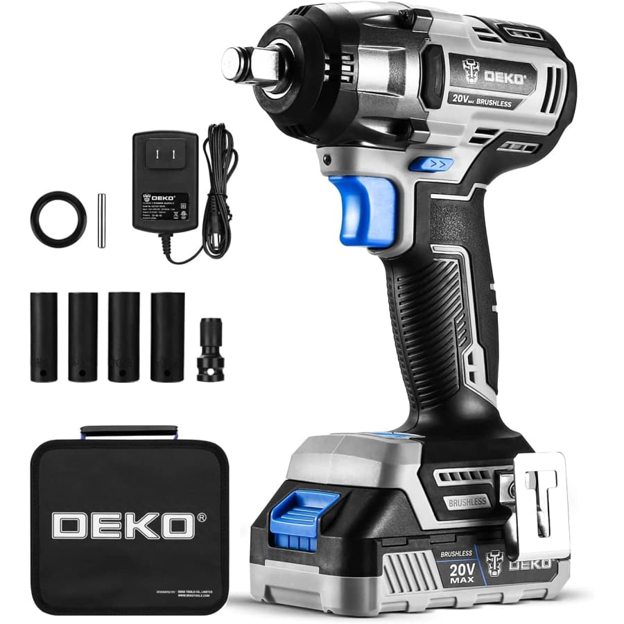 DekoPro 20V 1/2" Cordless Impact Wrench for $70
