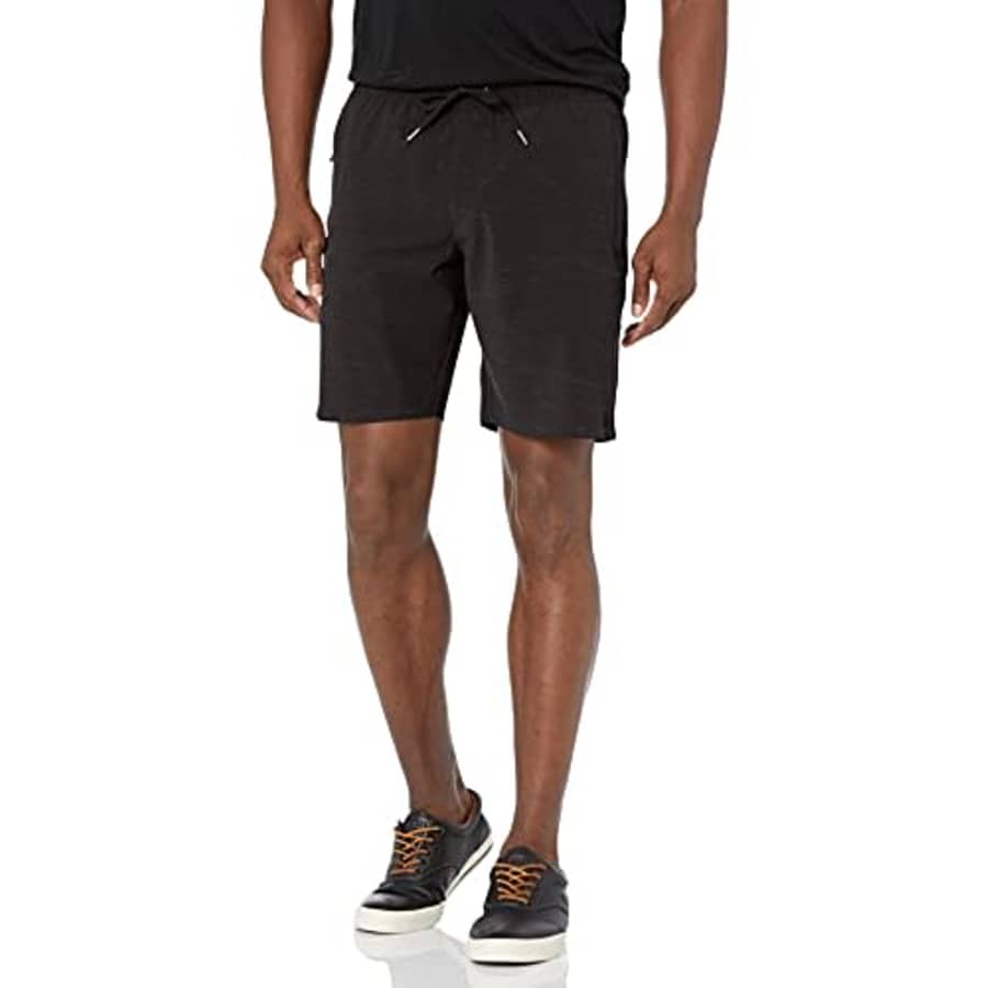 Volcom Men's Packasack 19" Hybrid Packable Travel Shorts, Black Black, Medium for $60