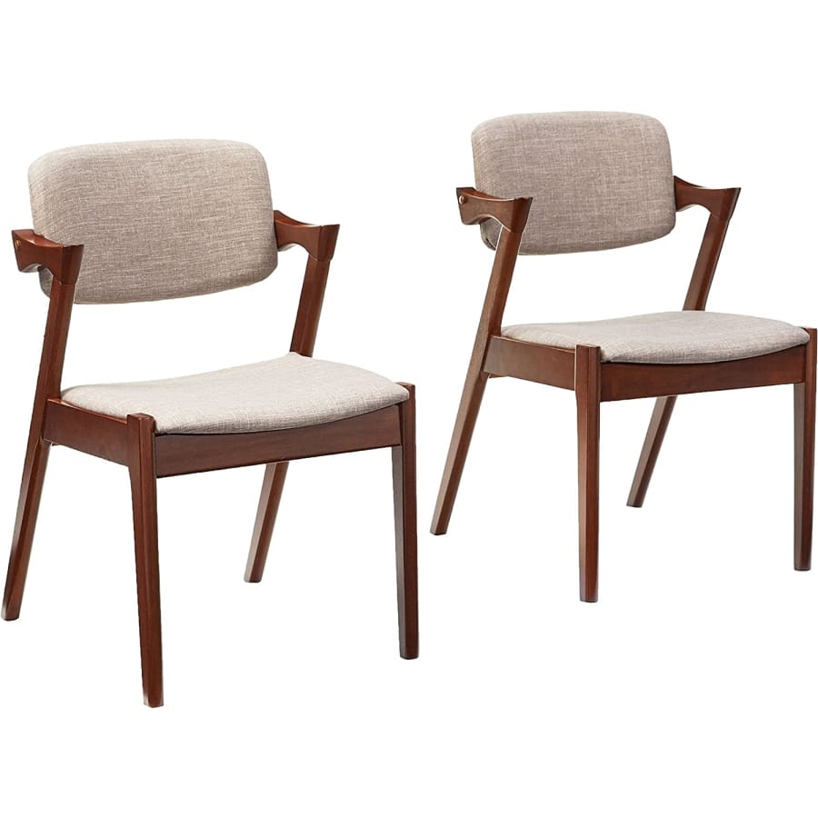 Baxton Studio Gonza Upholstered Dining Armchair 2-Pack for $216