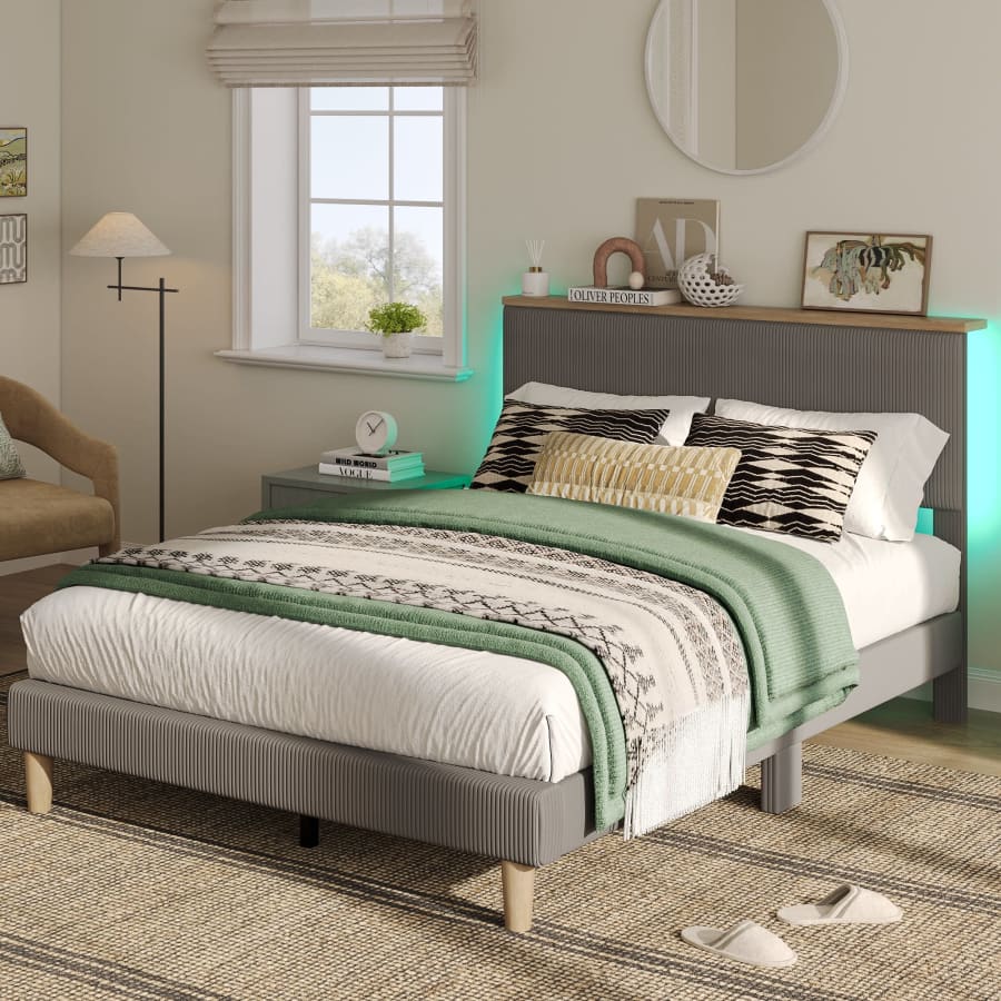 Bestier Queen Platform Bed Frame for $150 Bestier Queen Platform Bed Frame for $150