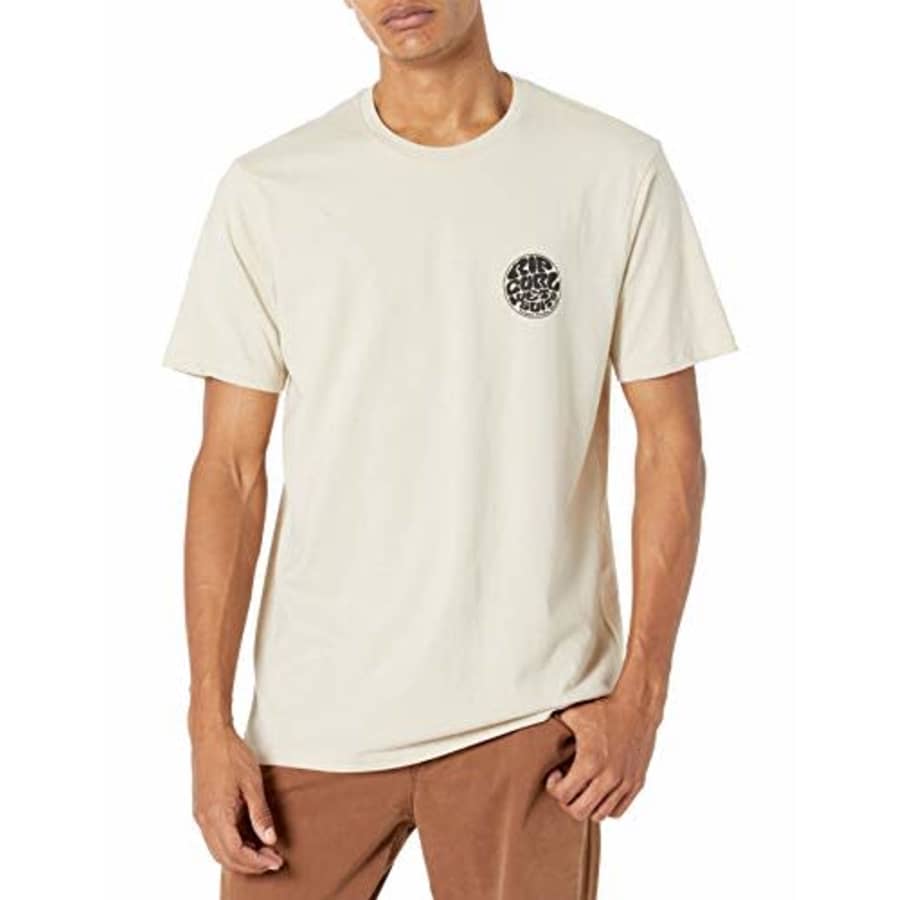 Rip Curl Men's Big Boys' Wettie Logo TEE Shirt, Bone, XX-Large for $17
