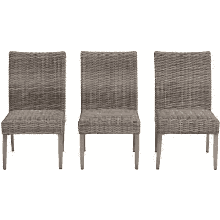 Hampton Bay Stationary Padded Wicker Outdoor Dining Chair 3-Pack for $115