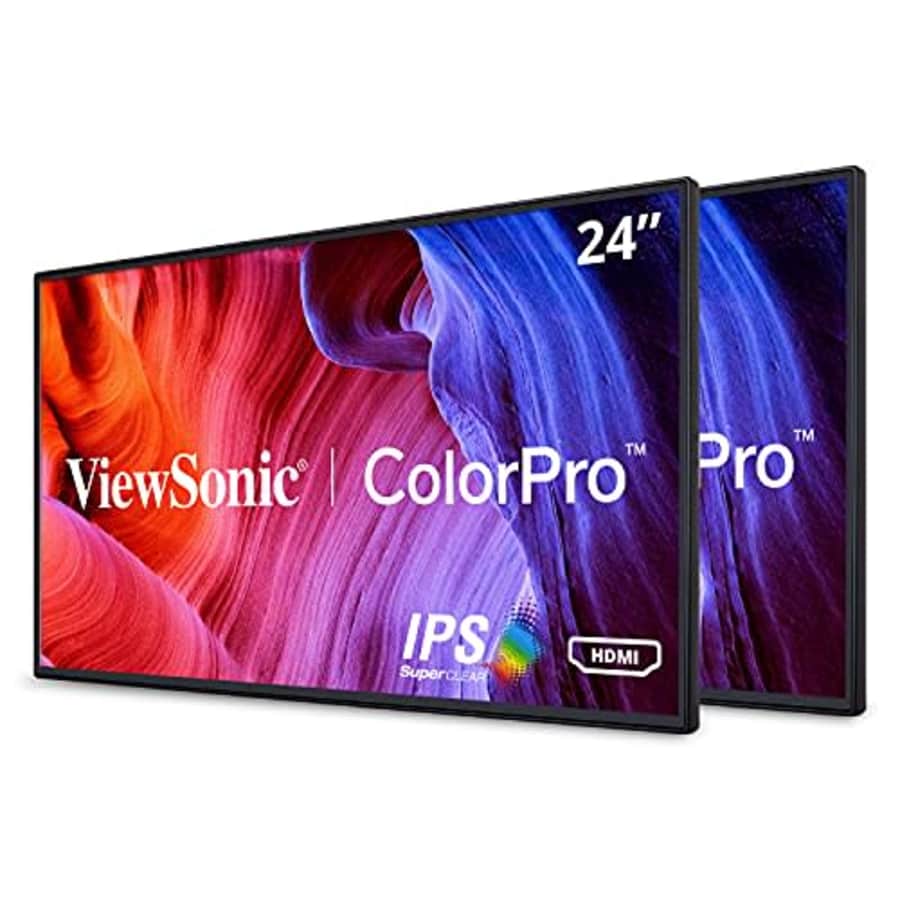 ViewSonic VP2468_H2 24-Inch Premium Dual Pack Head-Only IPS 1080p Monitors with ColorPro 100% sRGB for $430