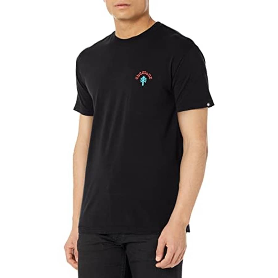 Element Men's Logo Short Sleeve Tee Shirt, Flint Black Eyota, S for $20