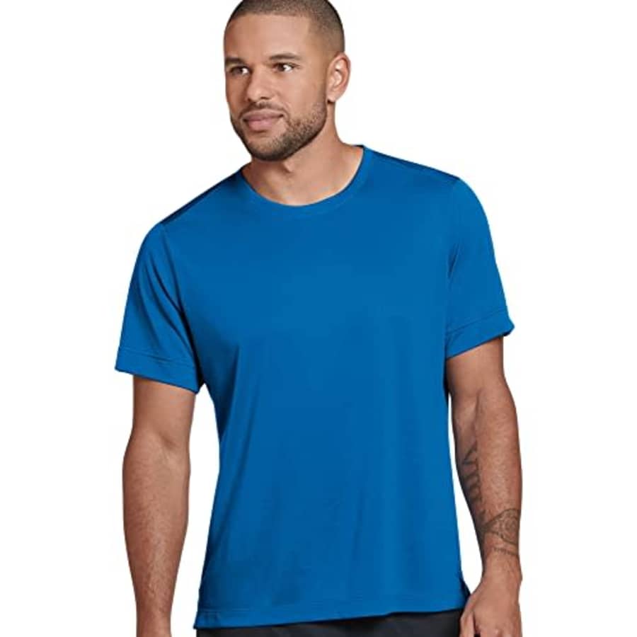 Jockey Men's Activewear Lightweight Performance Crew Tee, Turquoise Gem, XL for $28