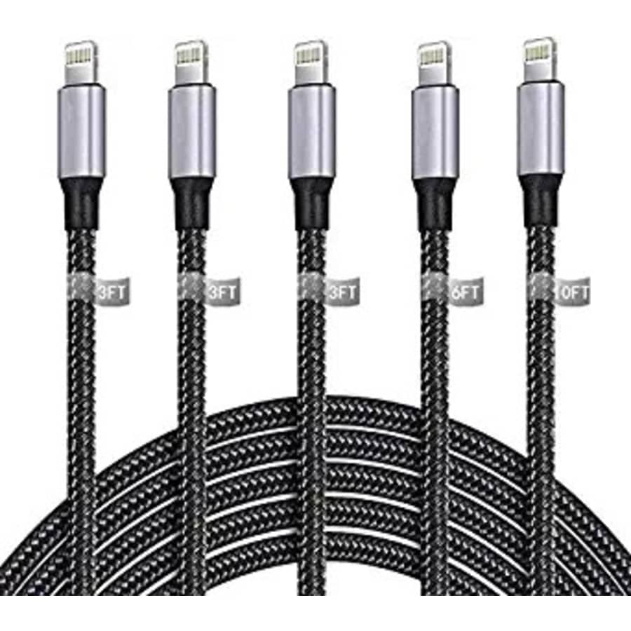 StinkLight MFi Certified Lightning Cable 5-Pack for $6