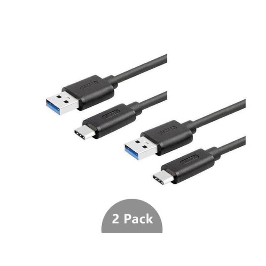 Unitek USB Type C Male to Type A Male Charge & Data Cable 2- Pack for $10