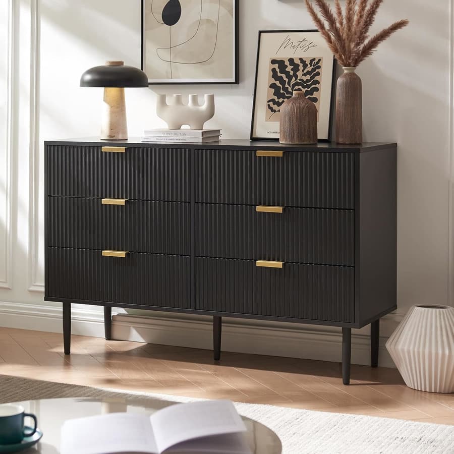 6-Drawer Modern Dresser for $110