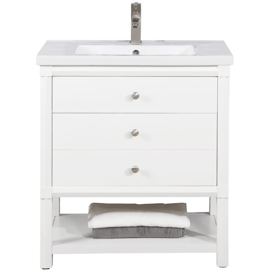 Design Element Logan 30" Single Sink Vanity w/ Porcelain Sink & Top for $381
