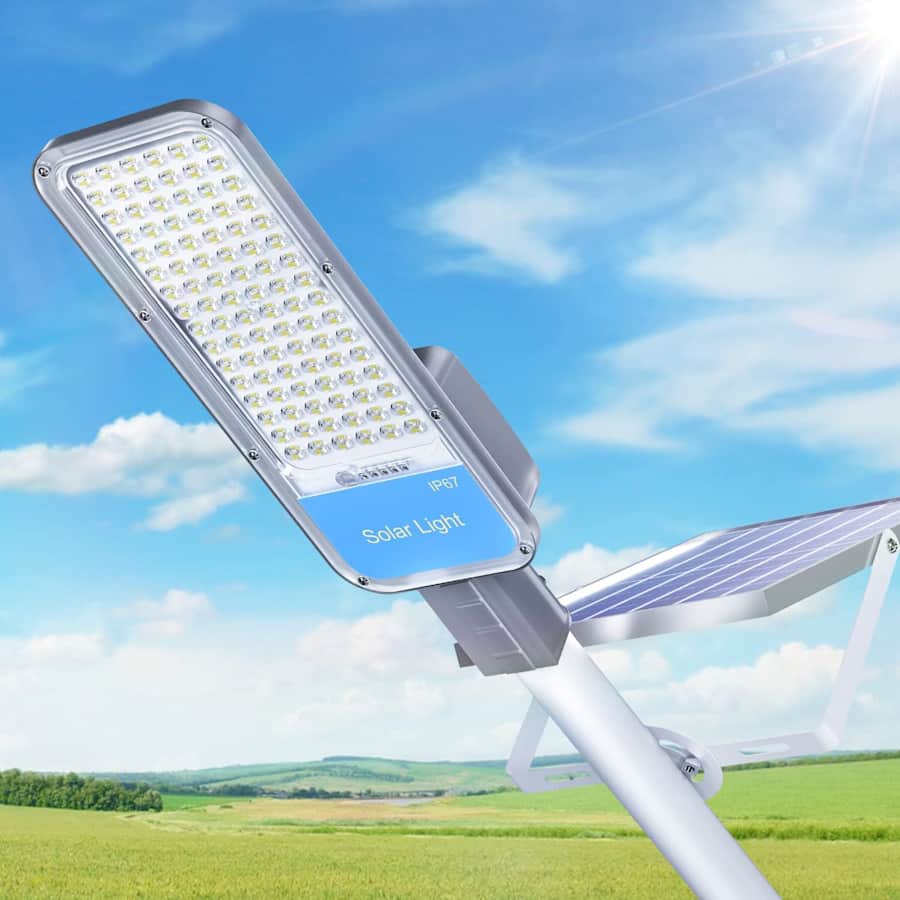 Okpro 200W LED Solar Powered Street Light for $65 Okpro 200W LED Solar Powered Street Light for $65