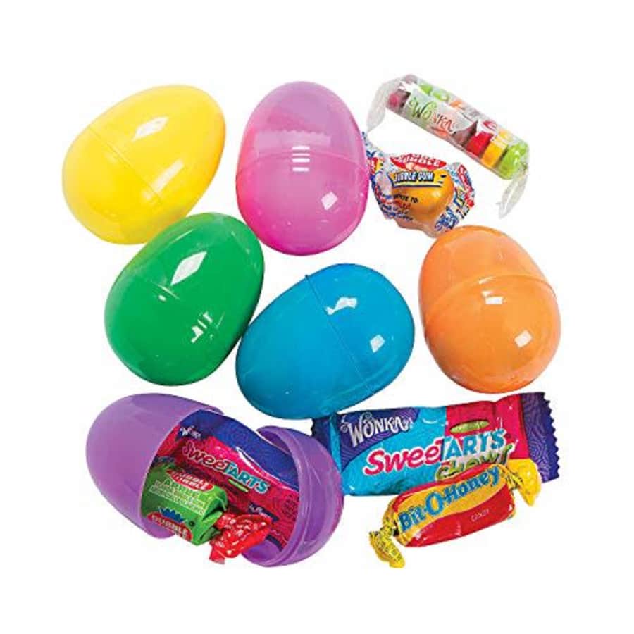 Fun Express Candy Filled Easter Eggs (24 brightly colored eggs) Easter Hunt Party Supplies for $19 Fun Express Candy Filled Easter Eggs (24 brightly colored eggs) Easter Hunt Party Supplies for $19