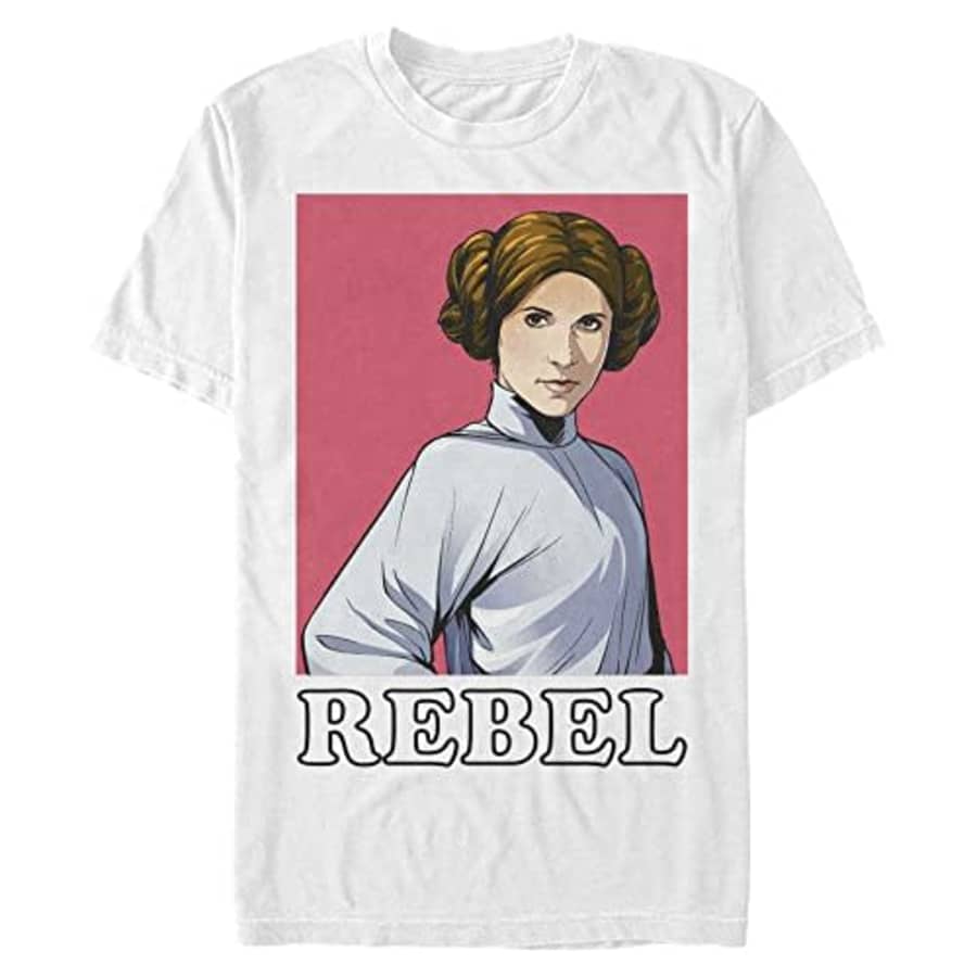 STAR WARS Big & Tall Single LEIA Men's Tops Short Sleeve Tee Shirt, White, X-Large for $22