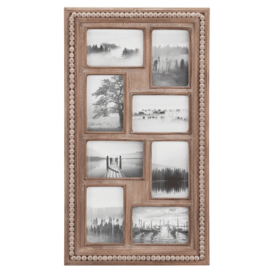 Home Decorators Collection 26" x 15" Natural Beaded Wood 8-Opening Picture Frame for $62 Home Decorators Collection 26" x 15" Natural Beaded Wood 8-Opening Picture Frame for $62