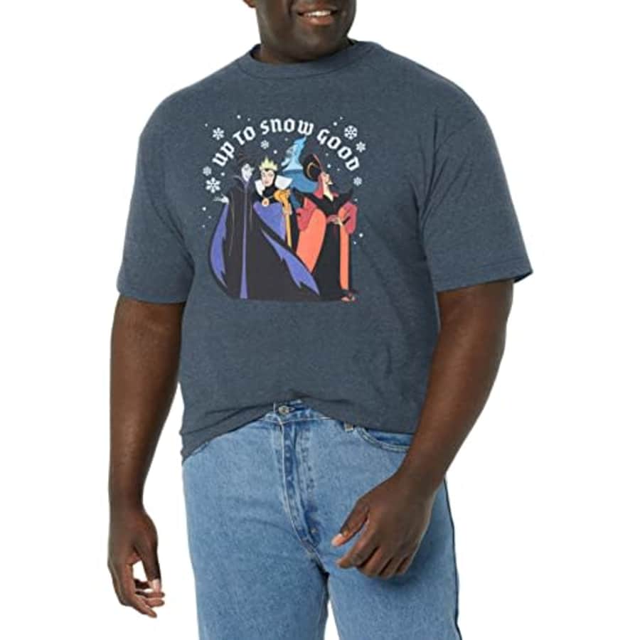 Disney Big & Tall Villains Snow Good Men's Tops Short Sleeve Tee Shirt, Navy Blue Heather, X-Large for $22 Disney Big & Tall Villains Snow Good Men's Tops Short Sleeve Tee Shirt, Navy Blue Heather, X-Large for $22