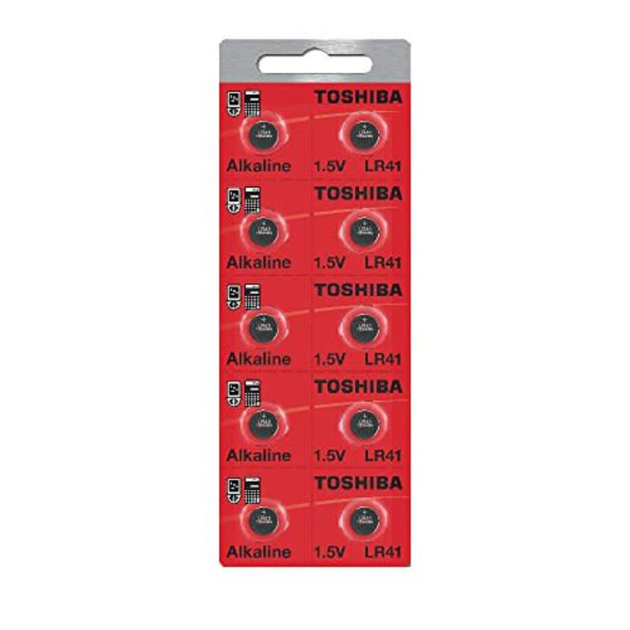 Toshiba LR41 Battery 3V Battery 1.5V Alkaline (50 Batteries) for $12 Toshiba LR41 Battery 3V Battery 1.5V Alkaline (50 Batteries) for $12