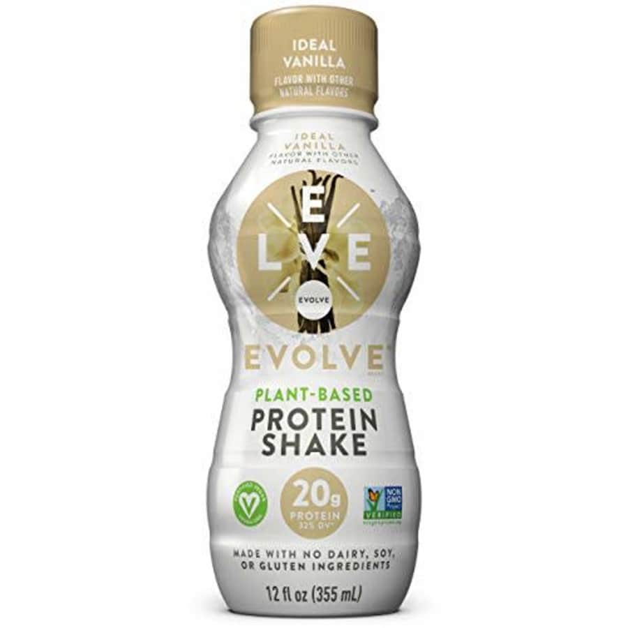 Evolve Protein Shake, Ideal Vanilla, 20g Protein, 12 Fl Oz (Pack of 12) for $37