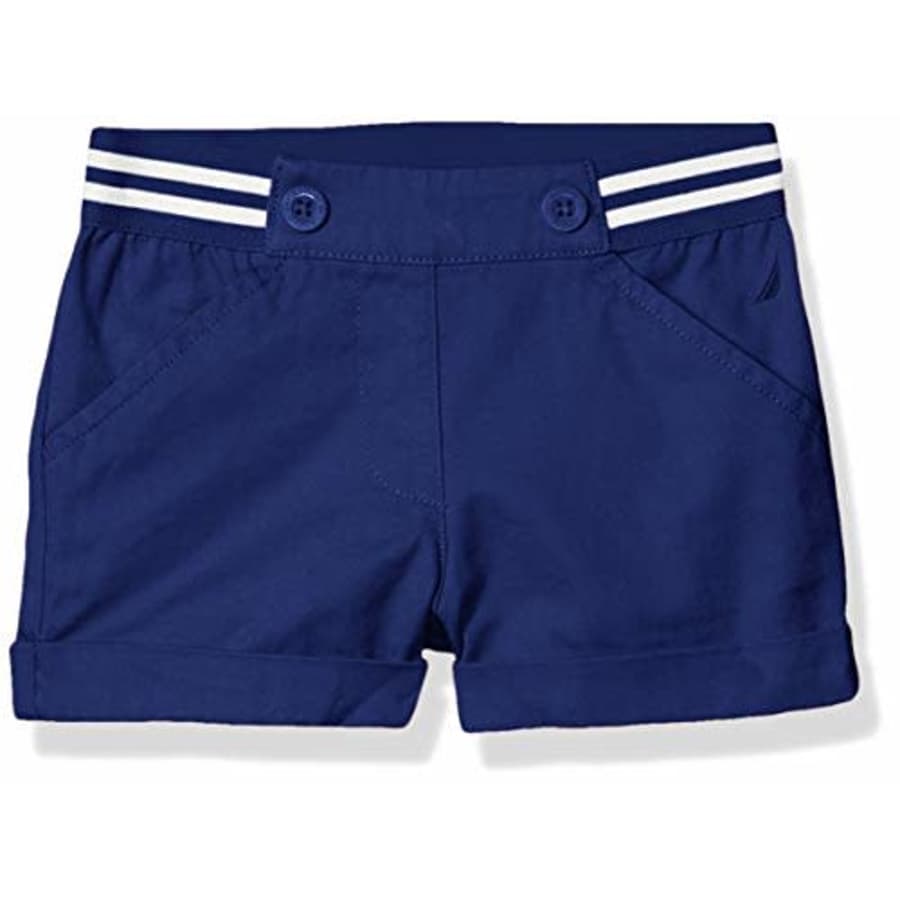 Nautica Girls' Solid Woven Short, Trans Deep Navy, L12/14 for $14 Nautica Girls' Solid Woven Short, Trans Deep Navy, L12/14 for $14