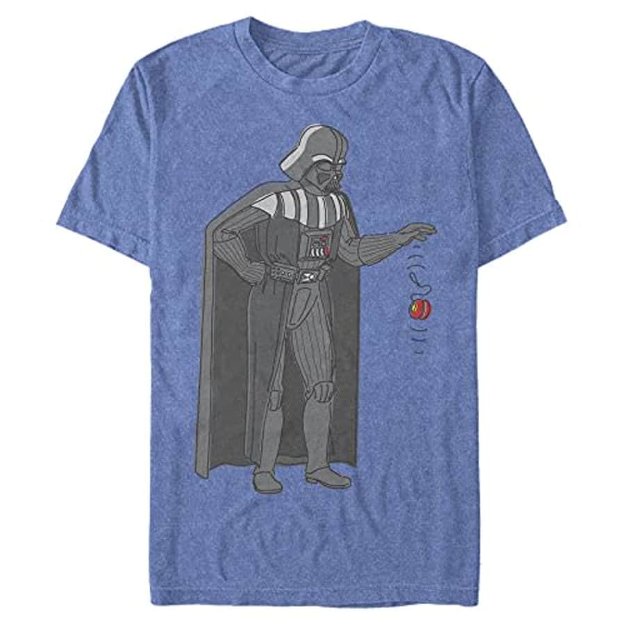 Star Wars Men's Force Yoyo T-Shirt, Ocean Blue Heather, 3X-Large for $18