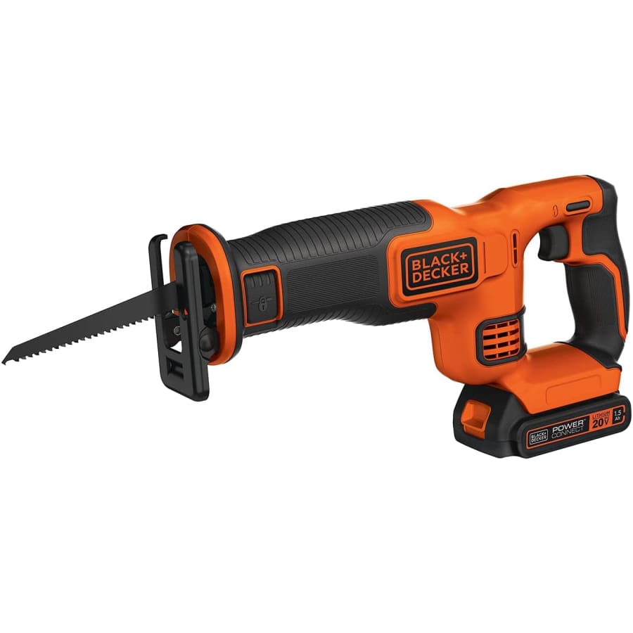 Black + Decker 20V Max Cordless Reciprocating Saw Kit: $59 Black + Decker 20V Max Cordless Reciprocating Saw Kit: $59