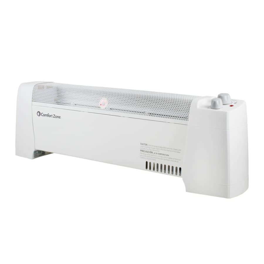 Comfort Zone 1,500W Electric Convection Baseboard Heater for $67 Comfort Zone 1,500W Electric Convection Baseboard Heater for $67