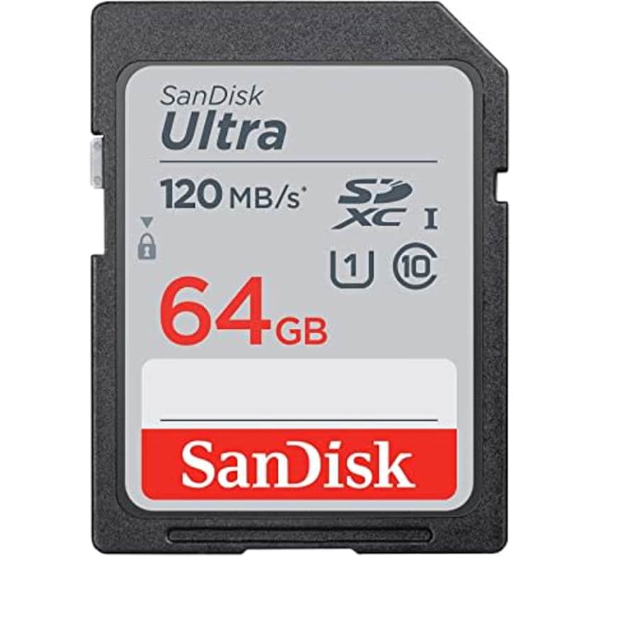 SanDisk 64GB SD Ultra Memory Card Works with Canon EOS M200, M100, M50, M5, M6 Mirrorless Camera for $14 SanDisk 64GB SD Ultra Memory Card Works with Canon EOS M200, M100, M50, M5, M6 Mirrorless Camera for $14