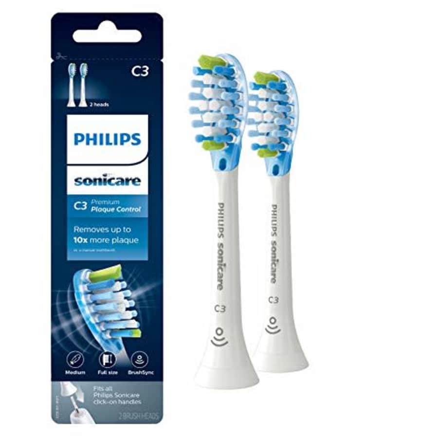 Genuine Philips Sonicare C3 Premium Plaque Control Toothbrush Head, HX9042/65, 2-pk, White for $20