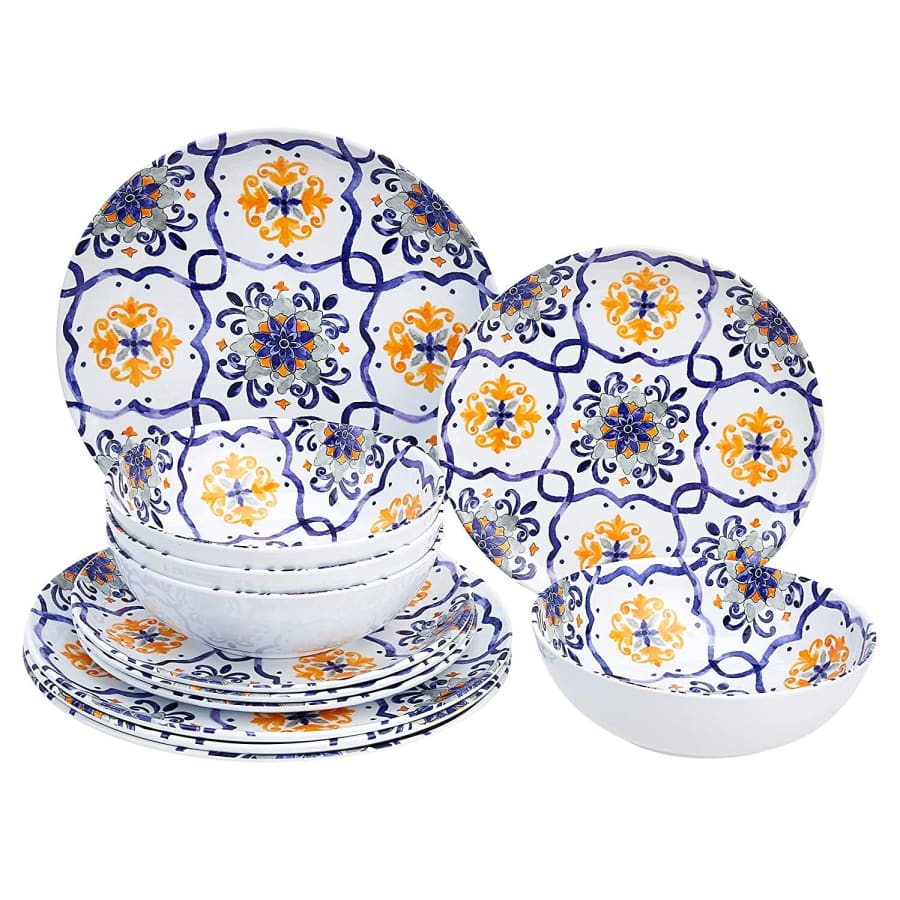 AmazonBasics 12-Piece Melamine Dinnerware Set for $21 AmazonBasics 12-Piece Melamine Dinnerware Set for $21