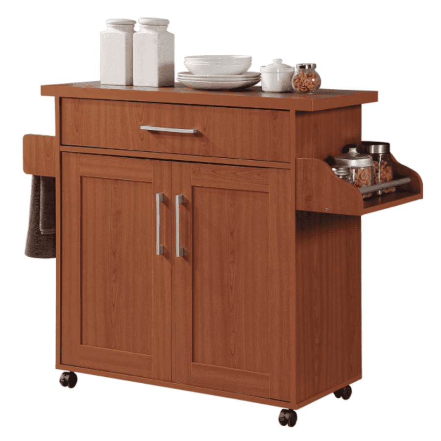 Hodedah Kitchen Island w/ Spice Rack for $132 Hodedah Kitchen Island w/ Spice Rack for $132