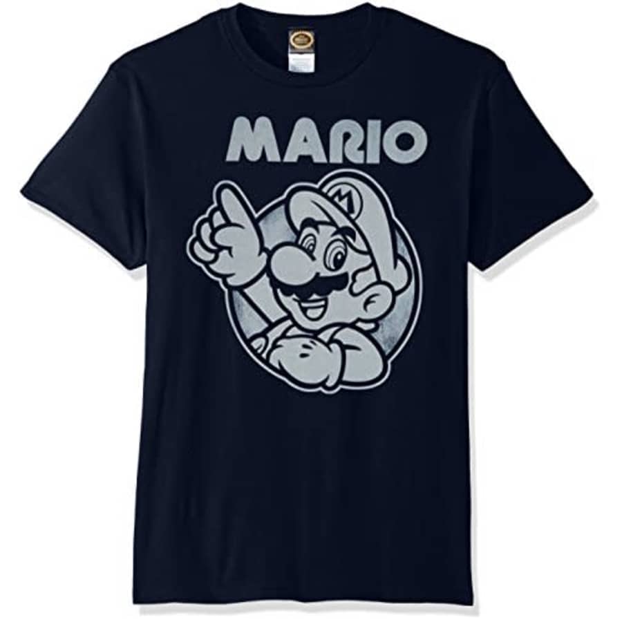 Nintendo Men's So Mario T-Shirt, Navy, Small for $18 Nintendo Men's So Mario T-Shirt, Navy, Small for $18